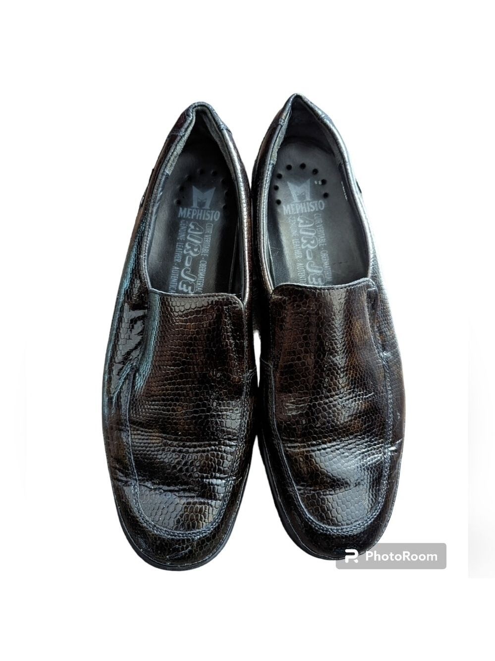 MEMPHISTO Genuine Patent Leather Loafers.
